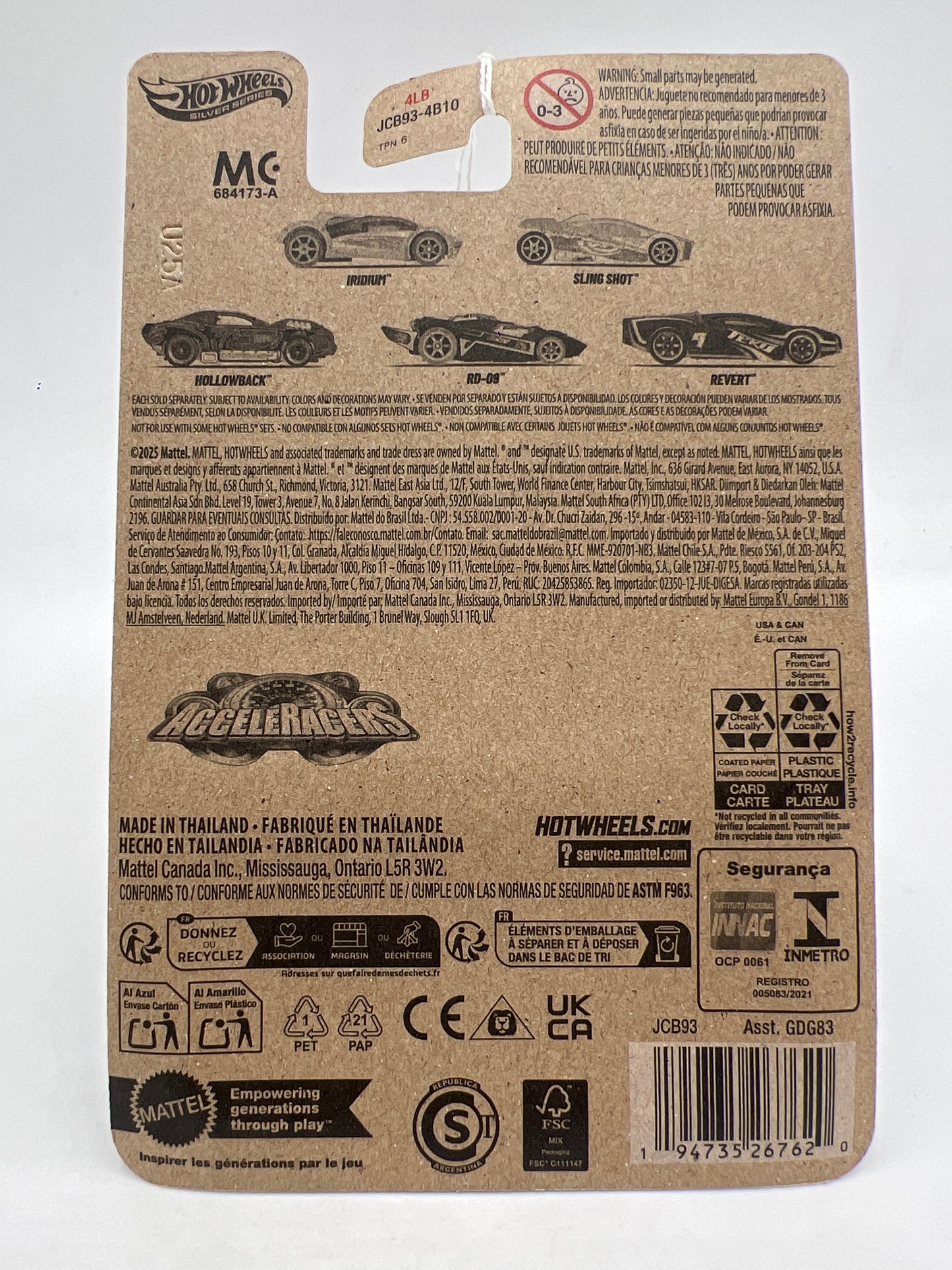 2025 Hot Wheels Silver Series Acceleracers #3 Hollowback 151G