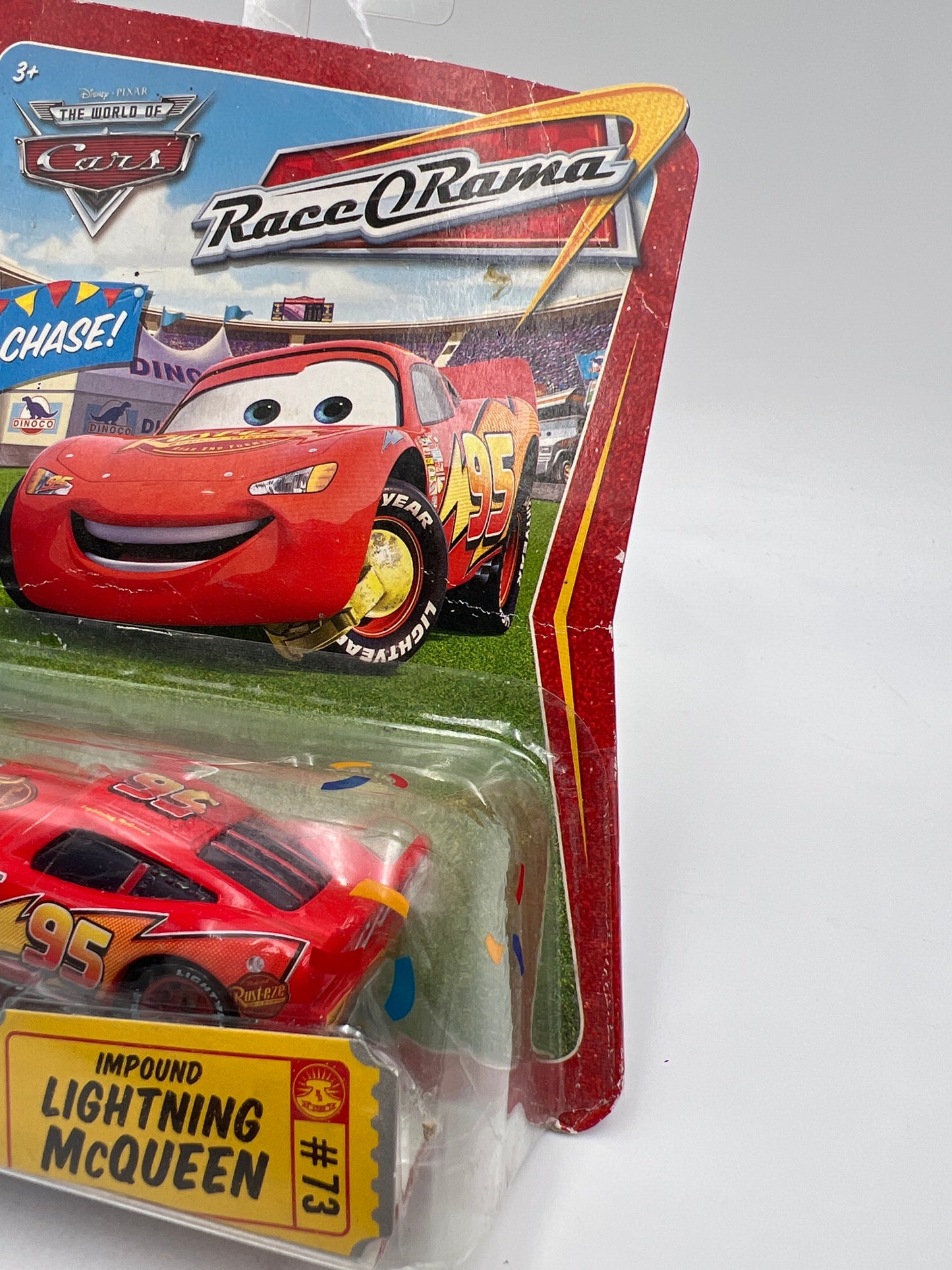 Disney Pixar The World Of Cars Race O Rama #73 CHASE Impound Lightning McQueen Bad Card