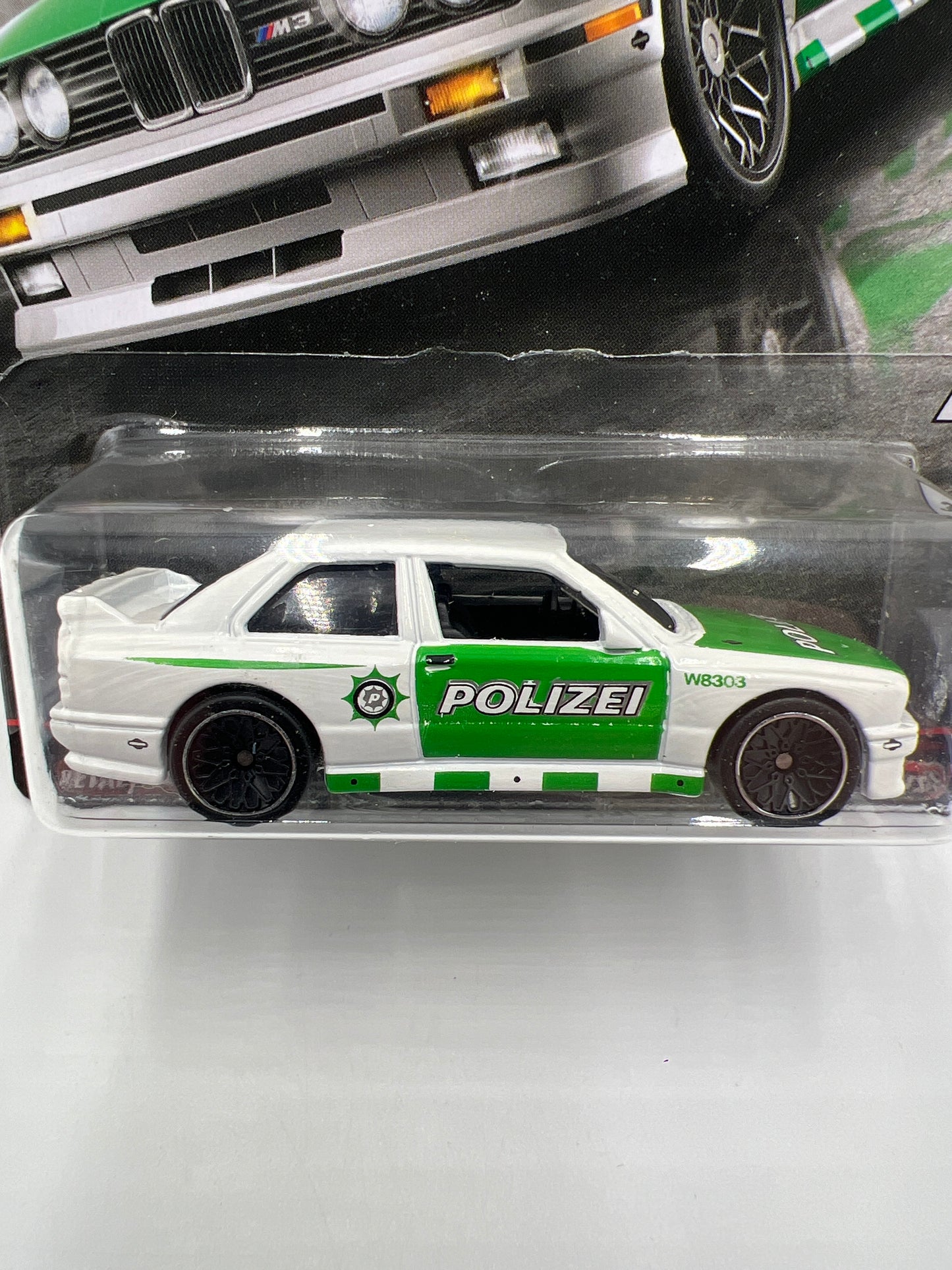 Hot Wheels Premium Euro Style #3 92 BMW M3 Polizei White/Green 245K