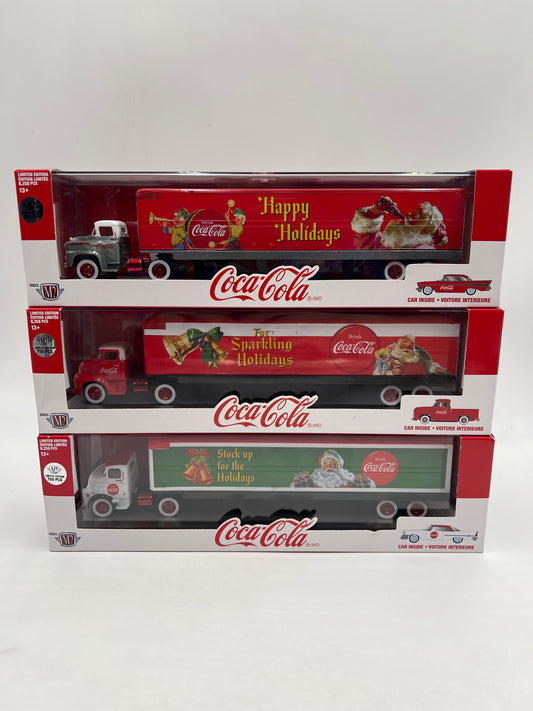 M2 Machines Auto Haulers RAW CHASE & CHASE Full Lot Of 3 Coca Cola Ford/Dodge/Chevrolet SC01