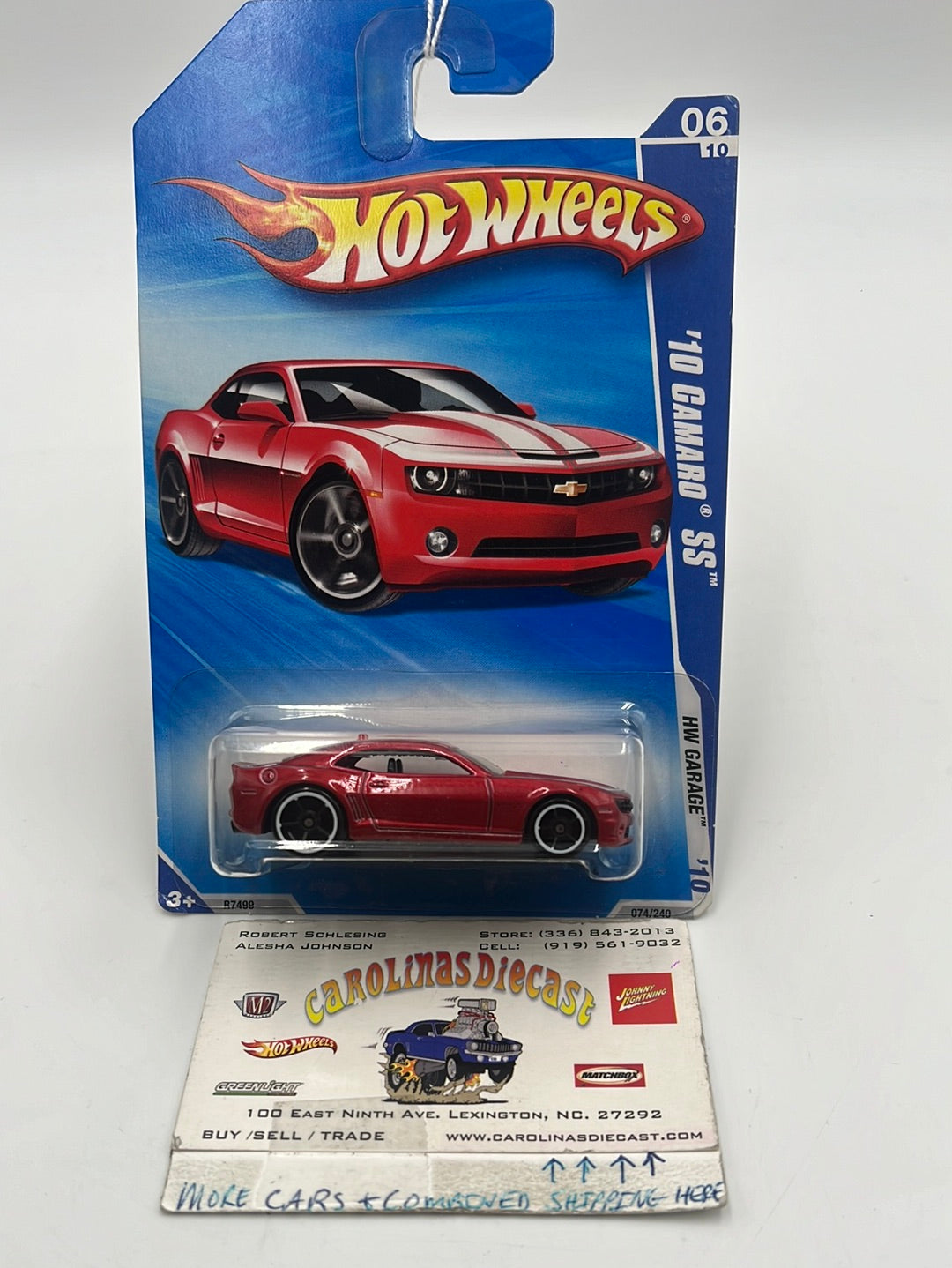 2010 Hot Wheels HW Garage ‘10 Camaro SS Red 74/240 7G