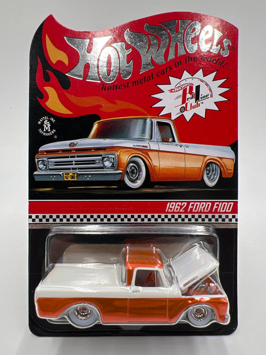 Hot Wheels RLC #1925/25000 1962 Ford F100 Orange/White W/Protector