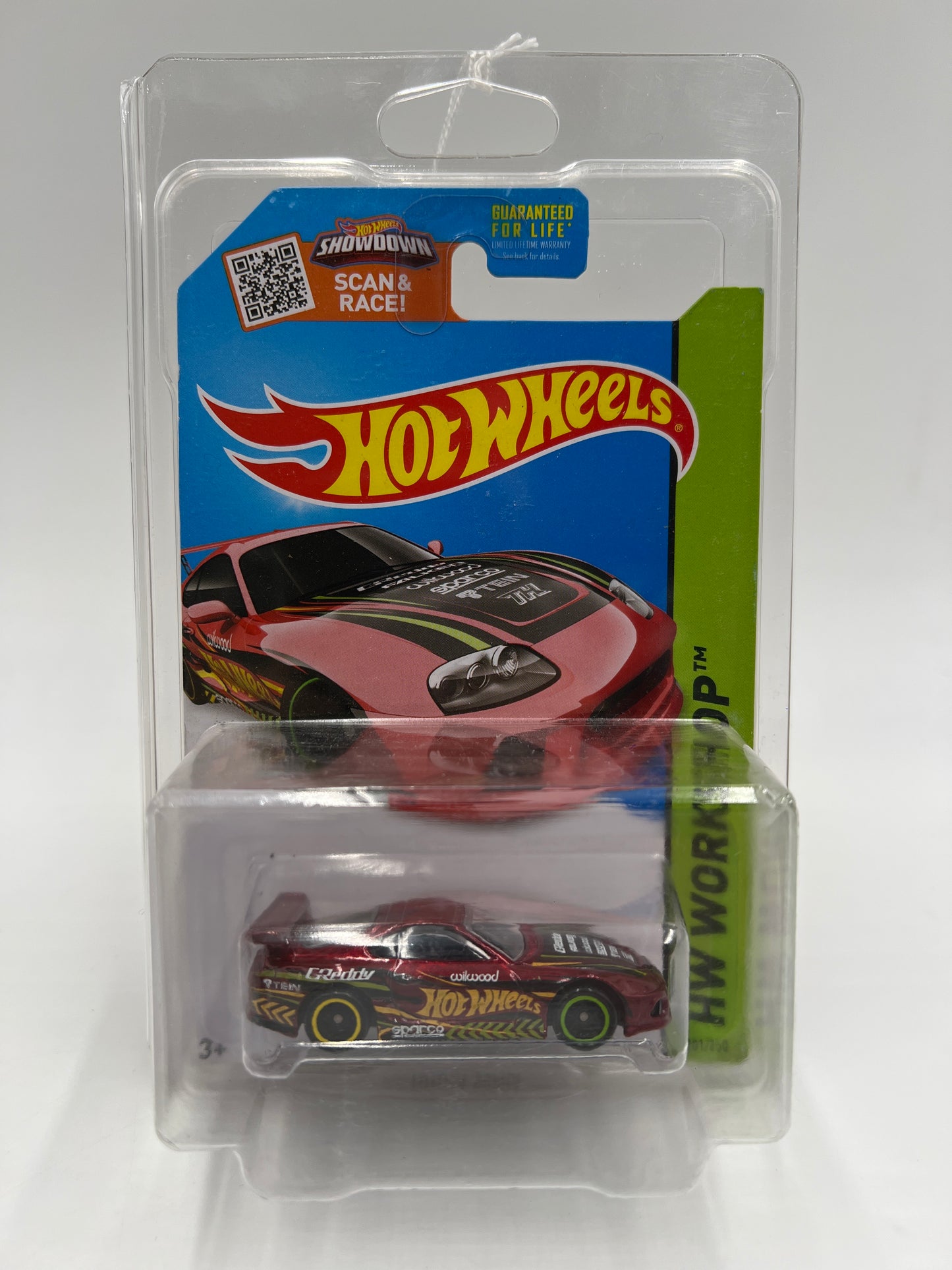 2015 Hot Wheels Super Treasure Hunt #201 Toyota Supra Red W/Protector
