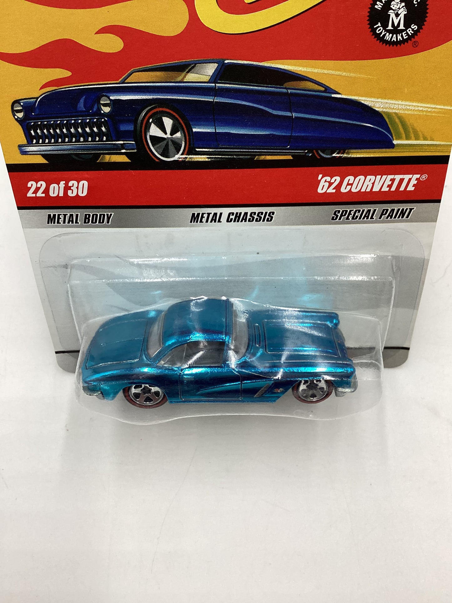 Hot wheels Classics Series 5 #22 62 Corvette Blue with protector