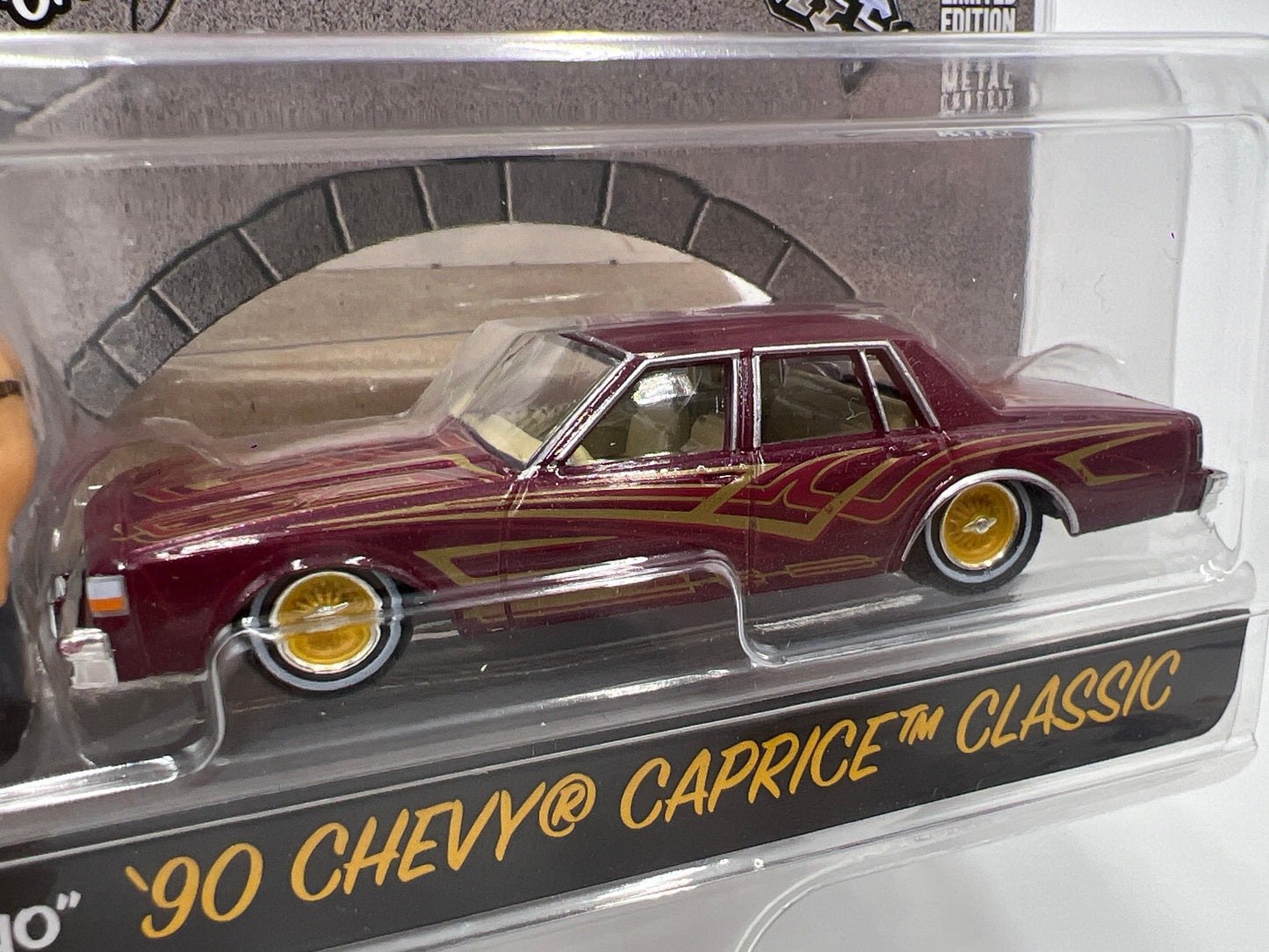 Greenlight x DGA Homie Rollerz 90 Chevy Caprice Classic Maroon & Chorizo/Rhino