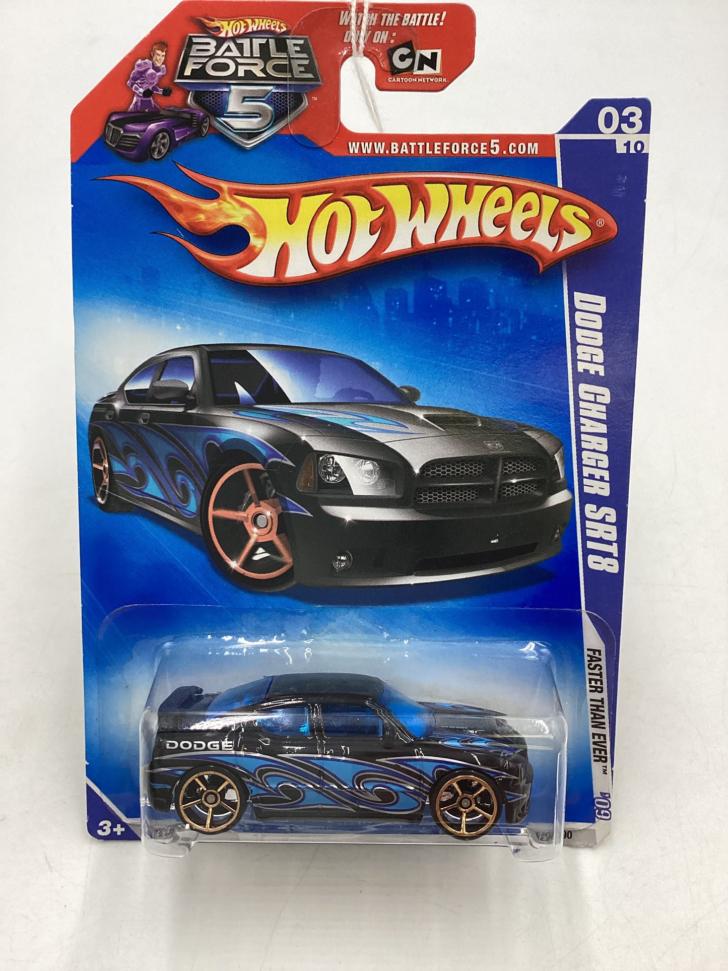 2009 Hot Wheels Faster Than Ever #129 Dodge Charger SRT8 Black 41A