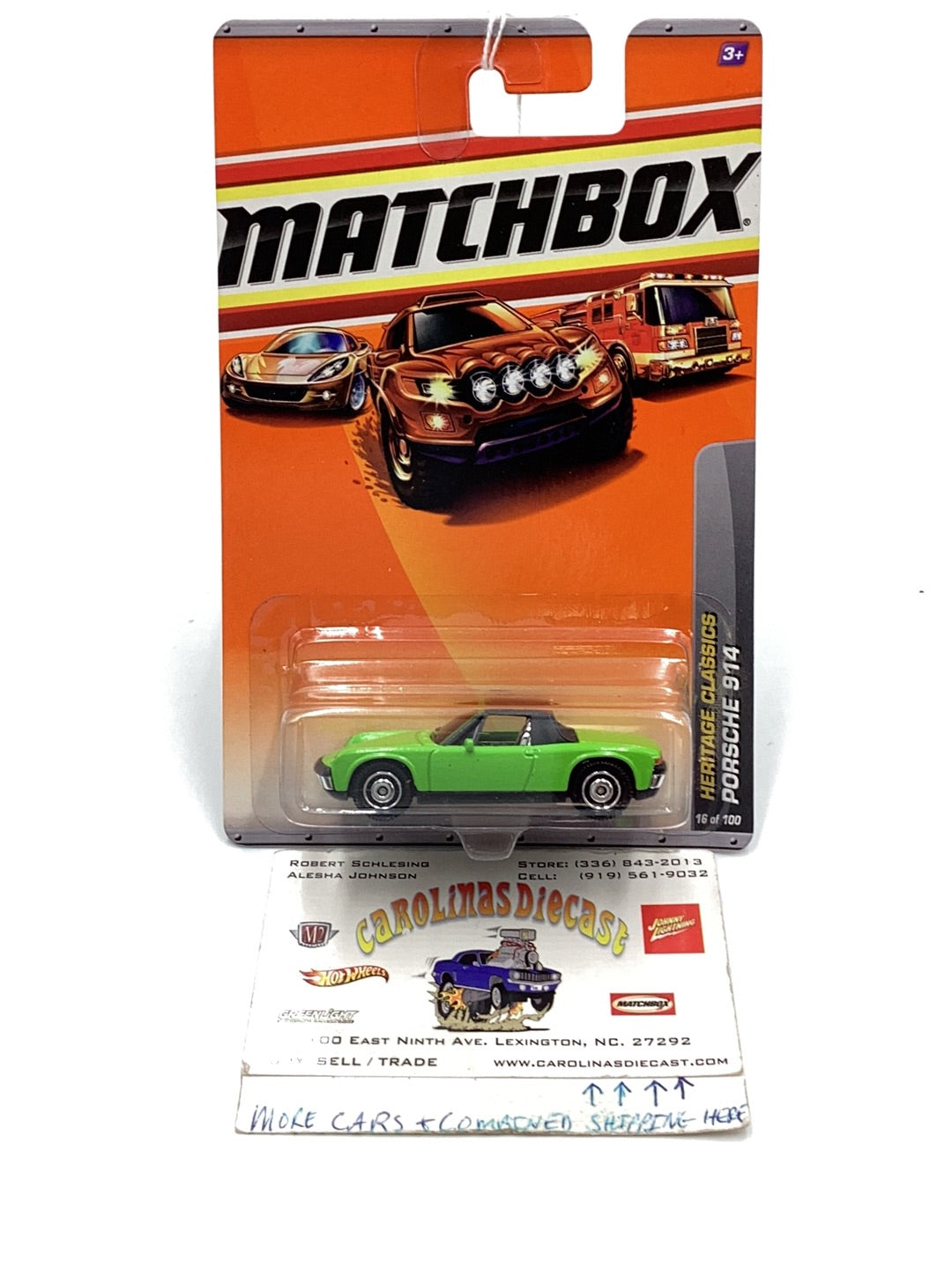 2010 Matchbox #16 71 Porsche 914 Lt green 215A