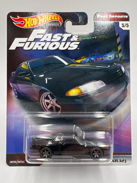 Hot Wheels Premium Fast & Furious Fast Imports #5 Nissan Skyline GT-R BNR32 Black W/Protector
