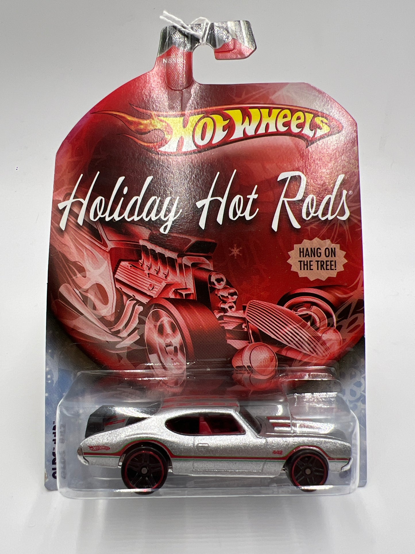 2009 Hot Wheels Holiday Hot Rods Olds 442 Silver 152A
