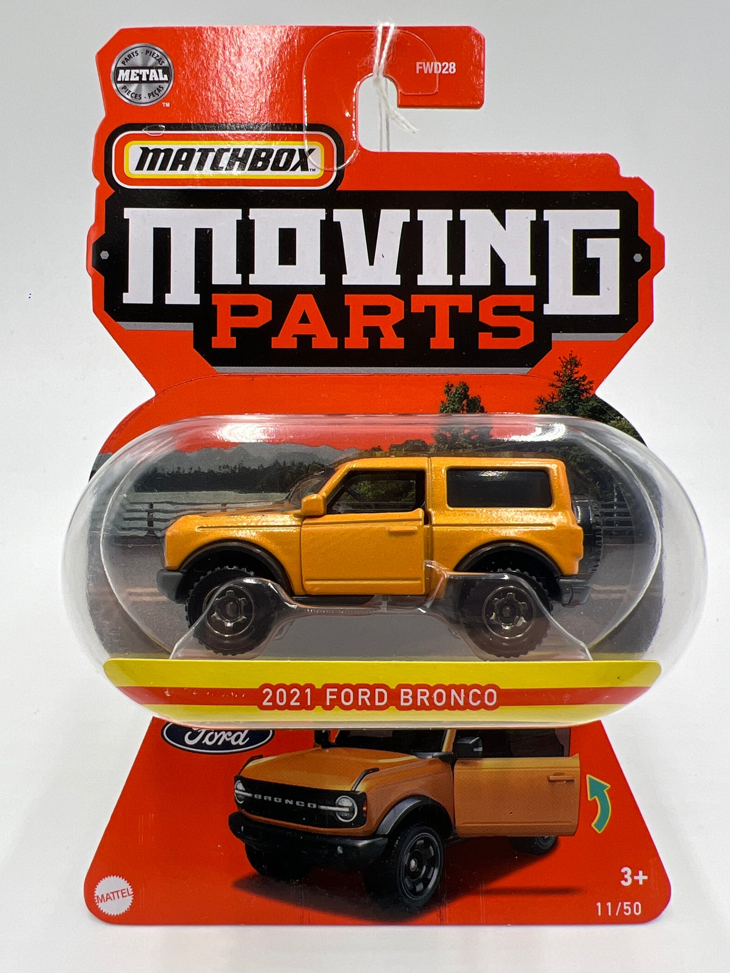 Matchbox Moving Parts #11 2021 Ford Bronco Orange 168M
