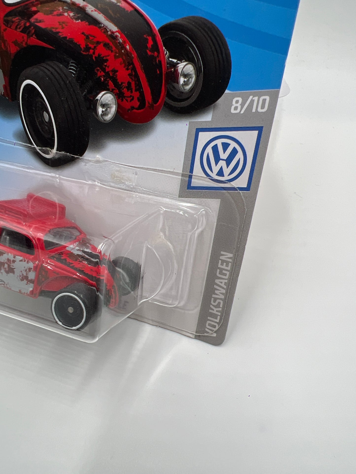 2019 Hot Wheels Volkswagen #69 Custom Volkswagen Beetle Red 96B