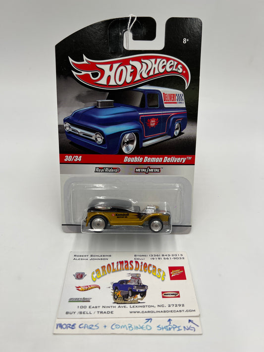 Hot Wheels Slick Rides #30 Double Demon Delivery Kendall Motor Oil Gold 243i