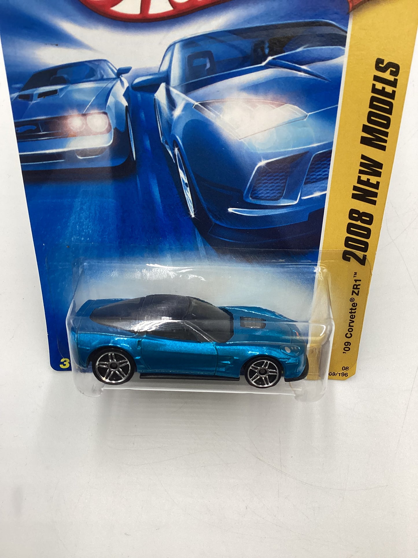 2008 Hot Wheels New Models #9 09 Corvette ZR1 Blue 2B