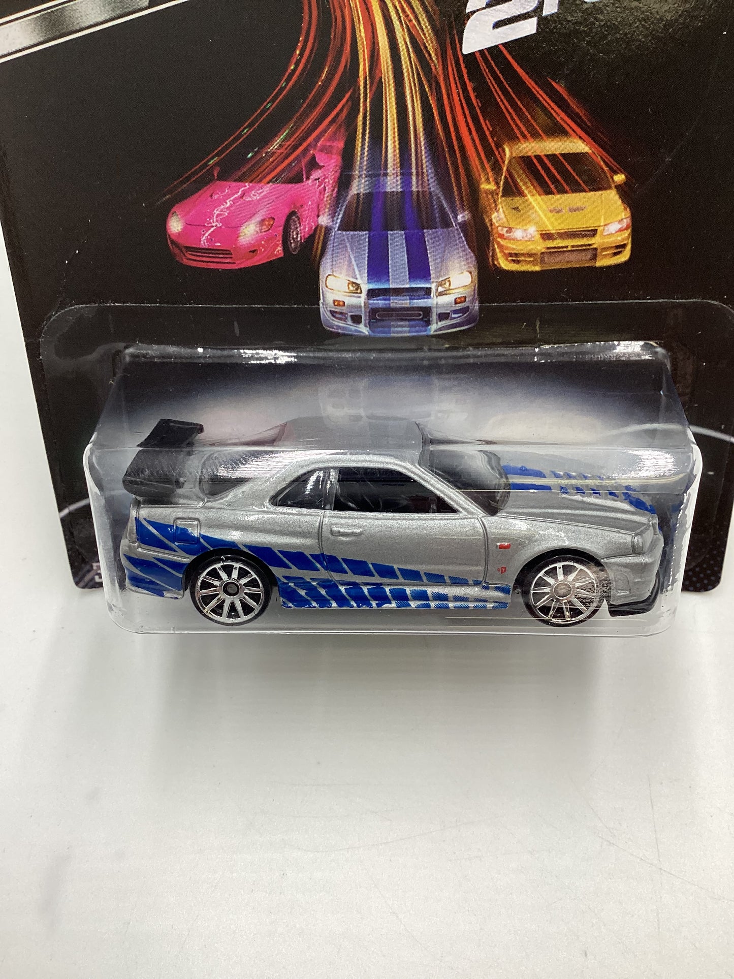 2013 Hot Wheels Fast and Furious #3 Nissan Skyline GT-R R34 Silver