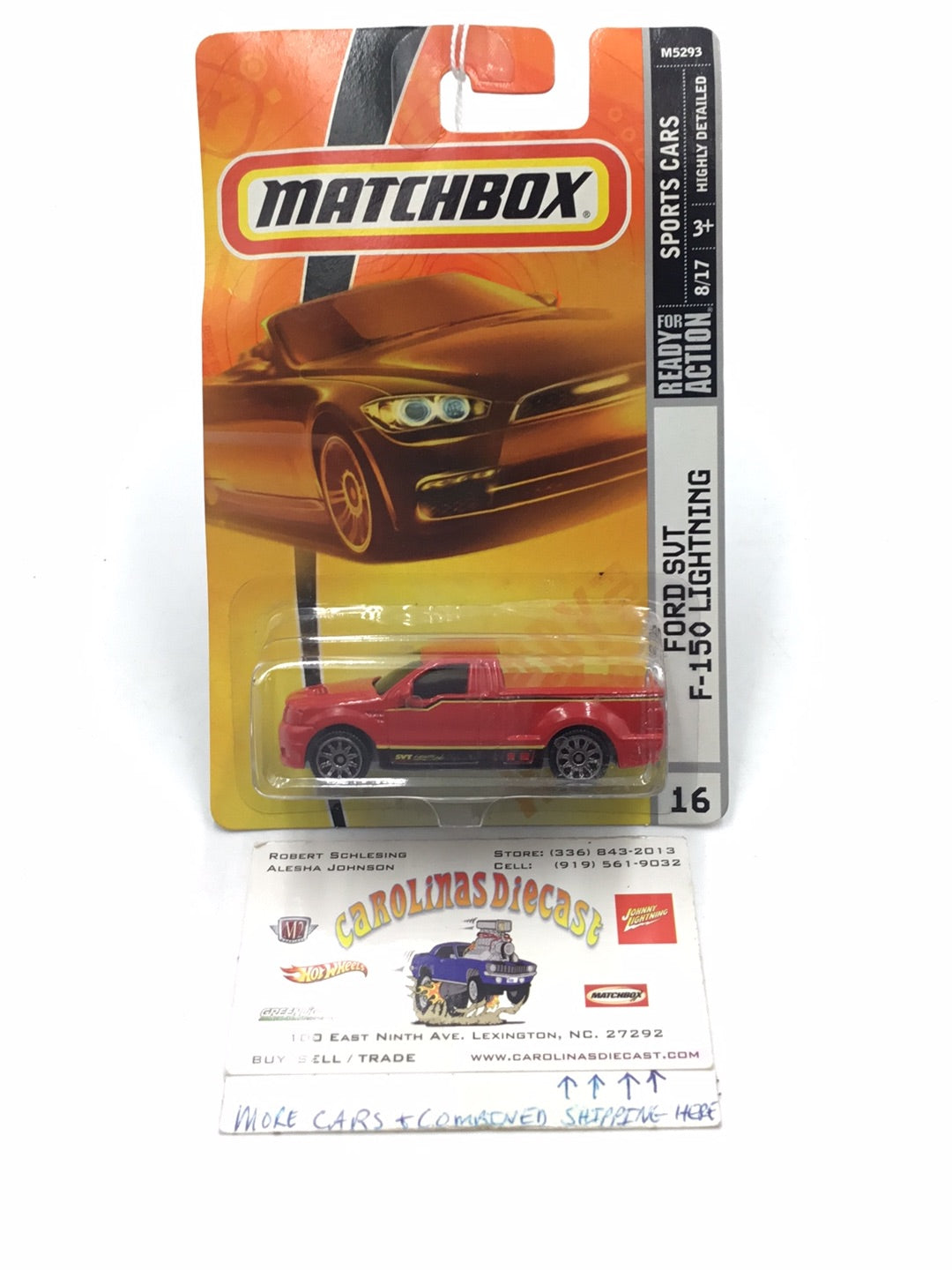 2007 matchbox #16 Ford SVT F-150 Lightning (warped card) NN2