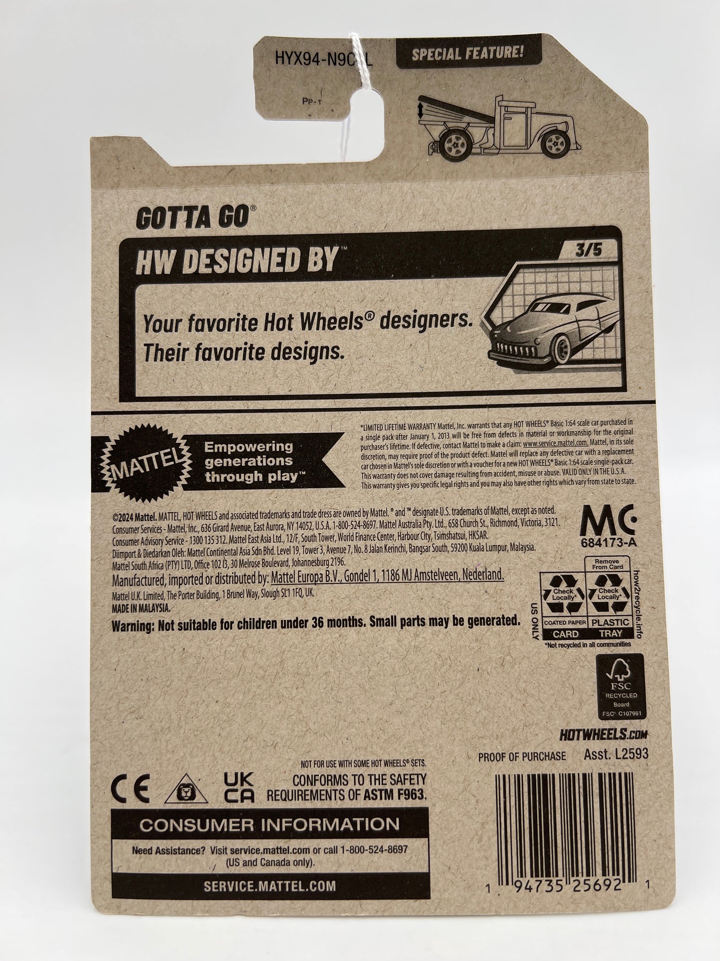 2025 Hot Wheels L Case Designed By #84 Gotta Go Red 118i