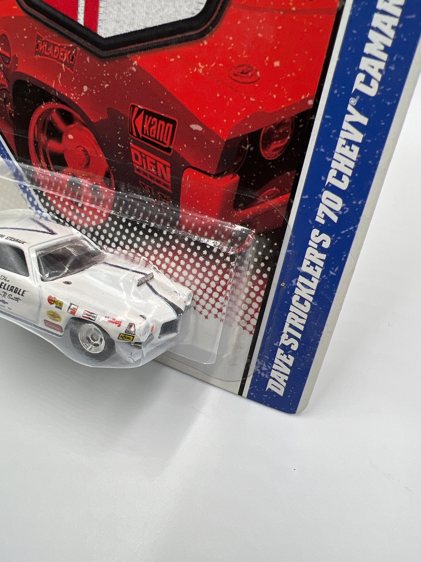 Hot Wheels Premium Vintage Racing #4 Dave Stricklers 70 Chevy Camaro RS White W/Protector