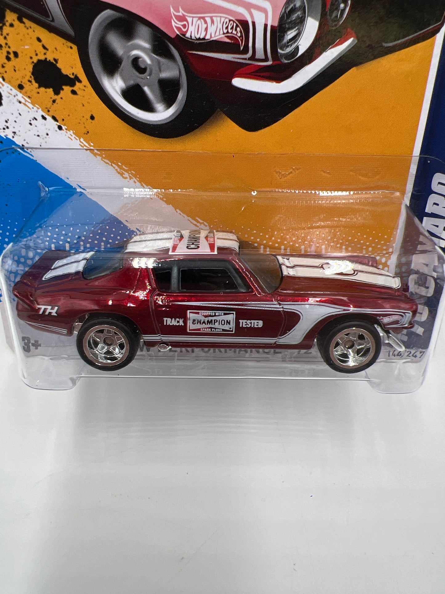 2012 Hot Wheels Super Treasure Hunt #144 70 Camaro Red W/ Protector