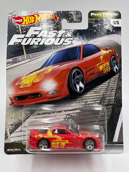 Hot Wheels Fast & Furious Fast Tuners #1 Mazda RX-7 FD Red W/Protector