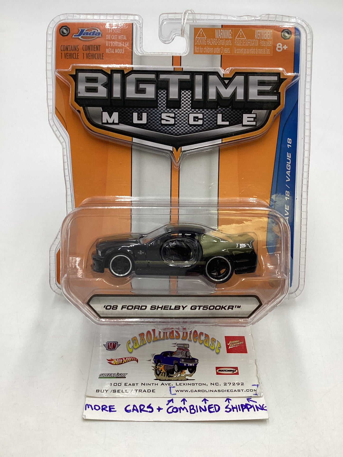 Jada Big Time Muscle Wave 18 08 Ford Shelby GT500KR 214G