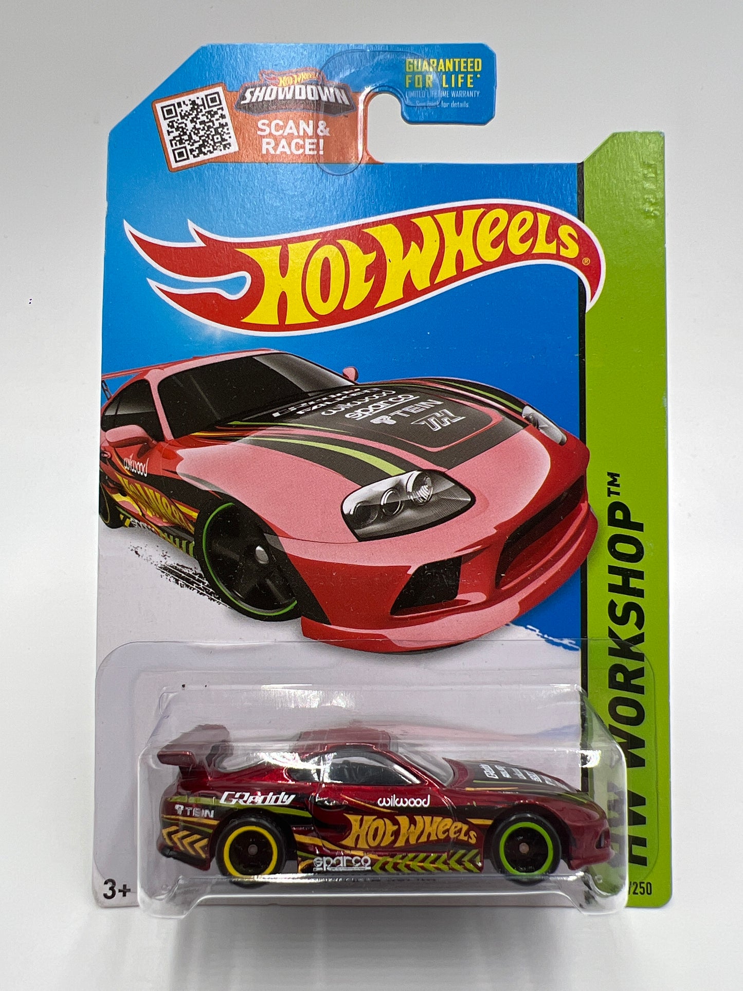 2015 Hot Wheels Super Treasure Hunt #201 Toyota Supra Red W/Protector