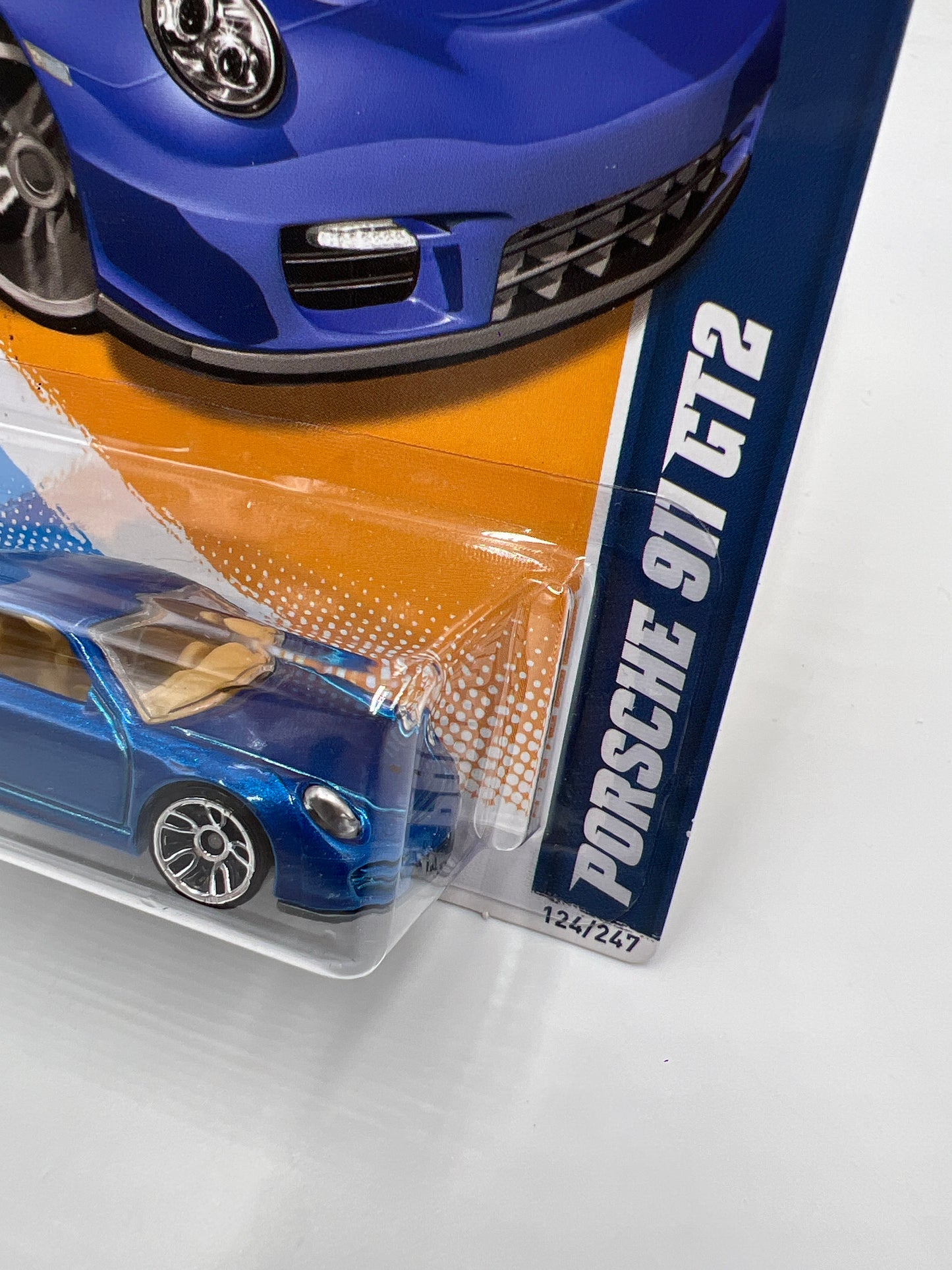 2012 Hot Wheels All Stars #124 Porsche 911 GT2 Blue W/Protector