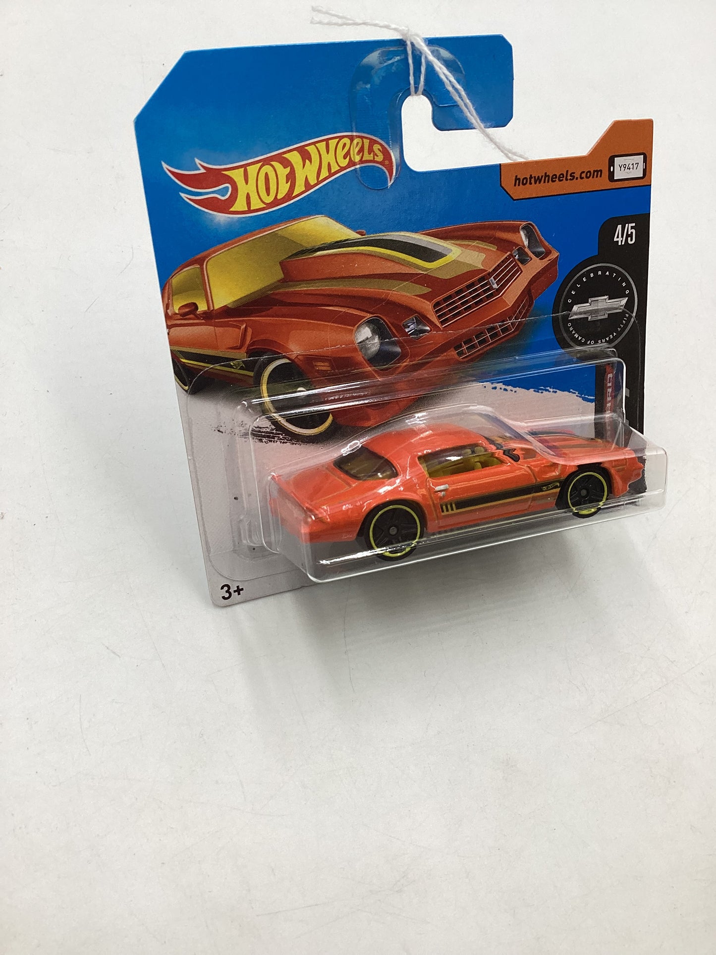 2017 Hot wheels Short Card Orange 81 Camaro 9C