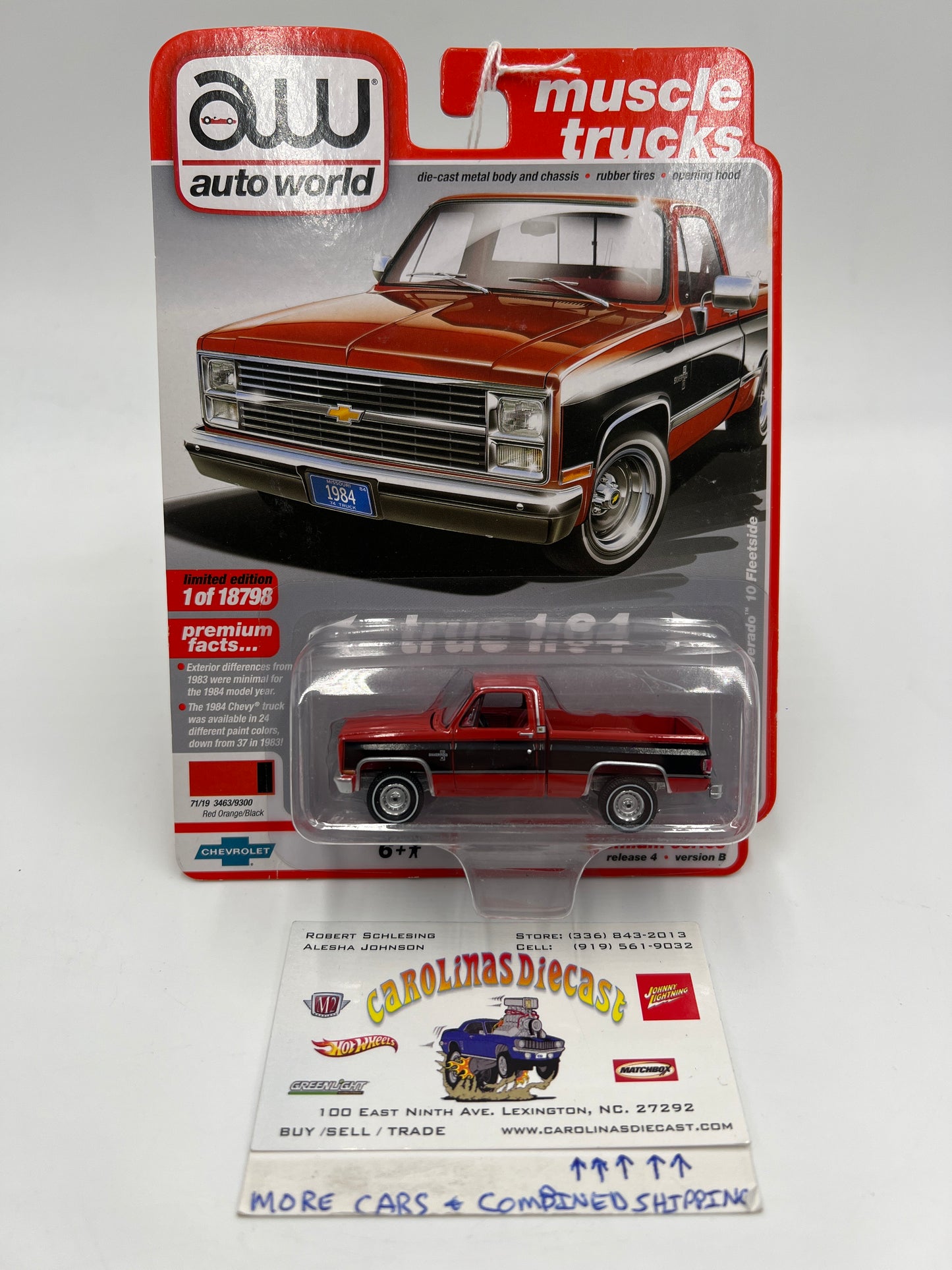 Auto World Muscle Trucks Release 4 Version B 1984 Chevy Silverado 10 Fleetside Red 183B