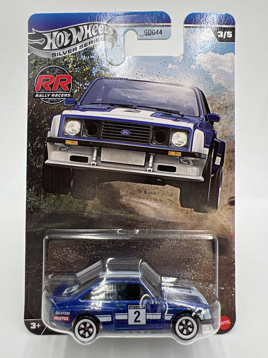 2026 Hot Wheels Silver Series Rally Racers #3 Ford Escort RS 2000 Blue