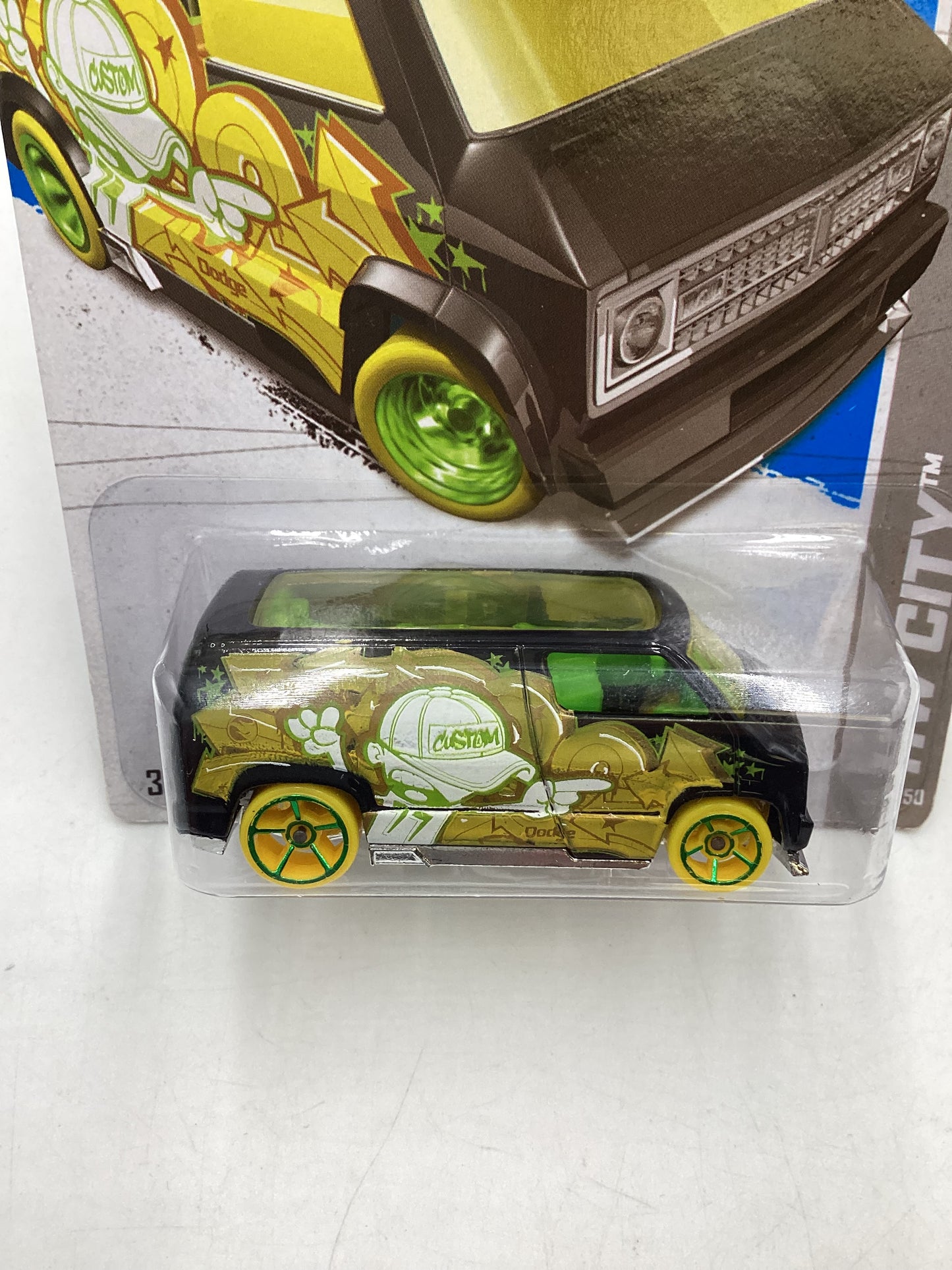 2013 Hot Wheels #32 Custom 77 Dodge Van Black 47B