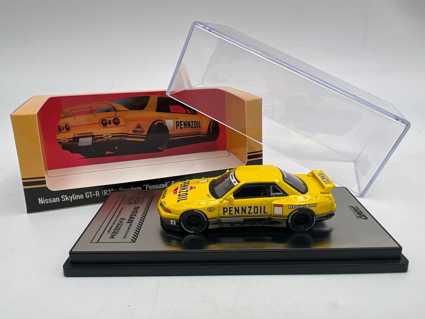 Inno64 x Pop Race Nissan Skyline GT-R R32 Pandem Pennzoil Retro Livery Concept