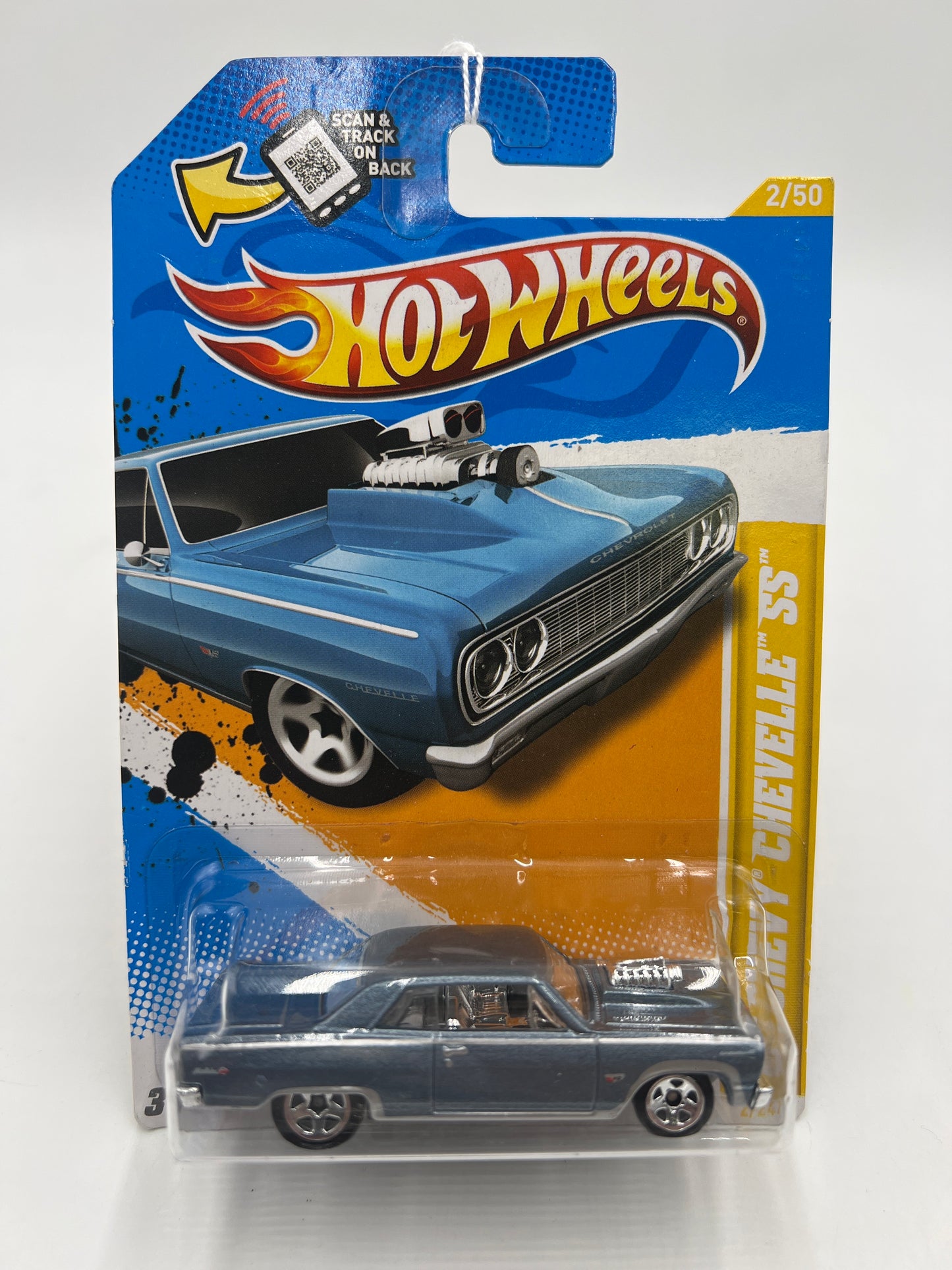 2012 Hot Wheels New Models #2 64 Chevy Chevelle SS Light Blue 6F