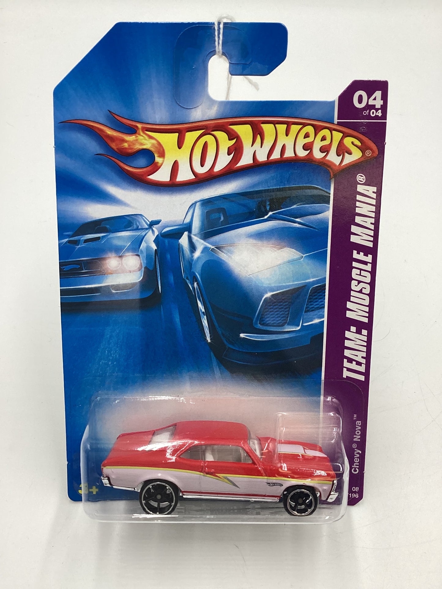 2008 Hot Wheels HW Team: Muscle Mania #136 Chevy Nova Red/White 8D