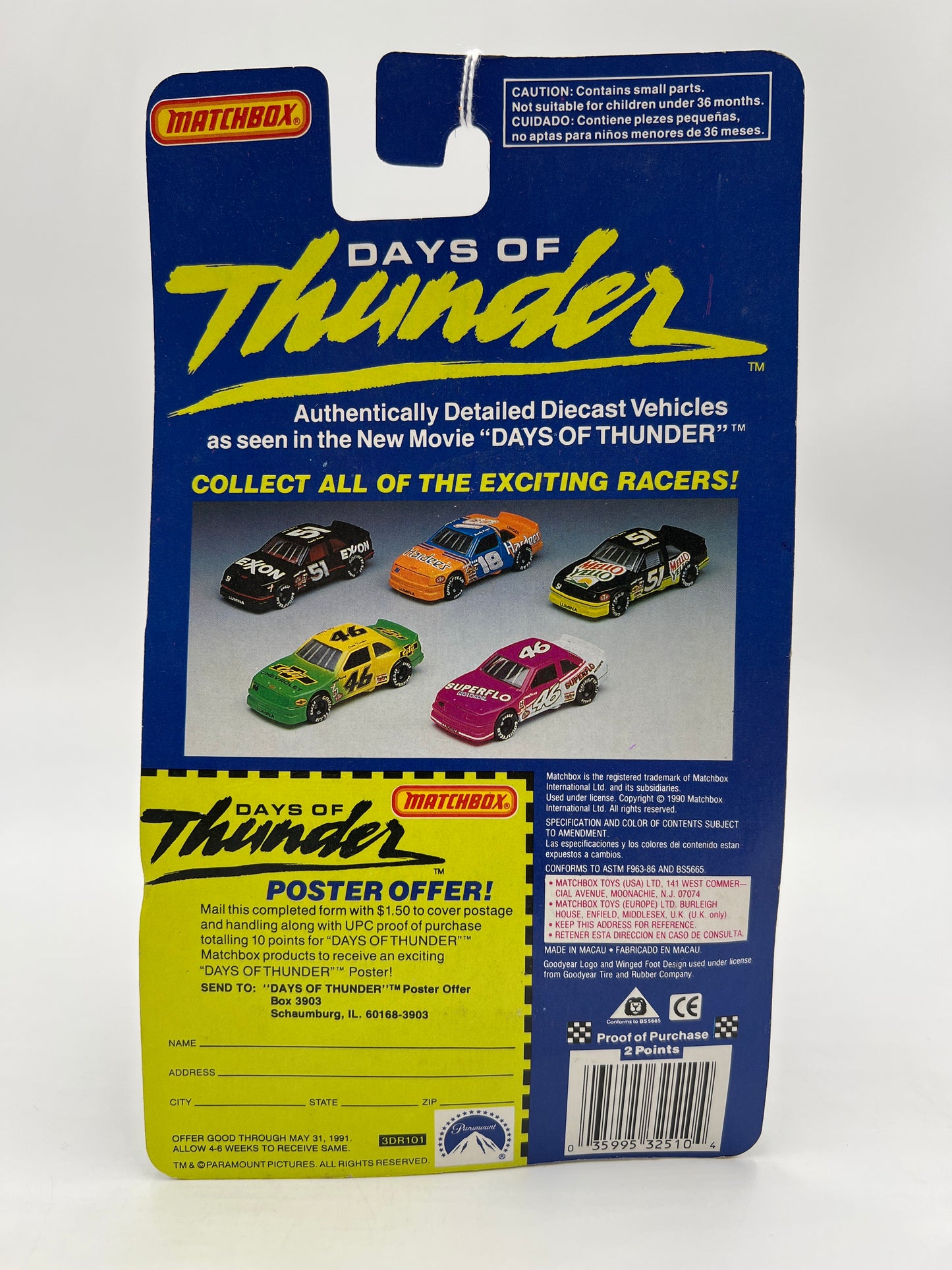 Matchbox Days Of Thunder Team Race-Car Transporter & Race Car Mello Yello/City Chevrolet Lot Of 2