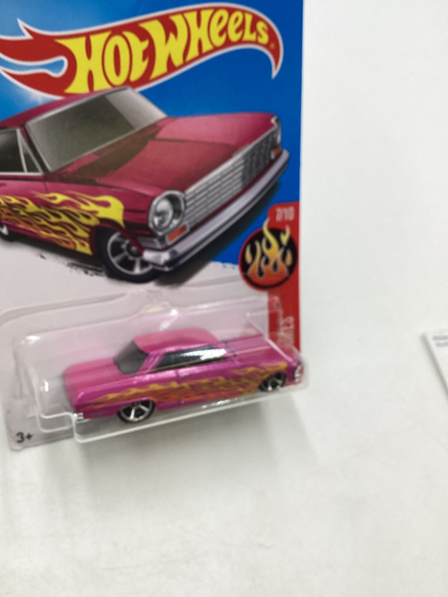 2017 Hot Wheels #014 63 Chevy II Pink 6B