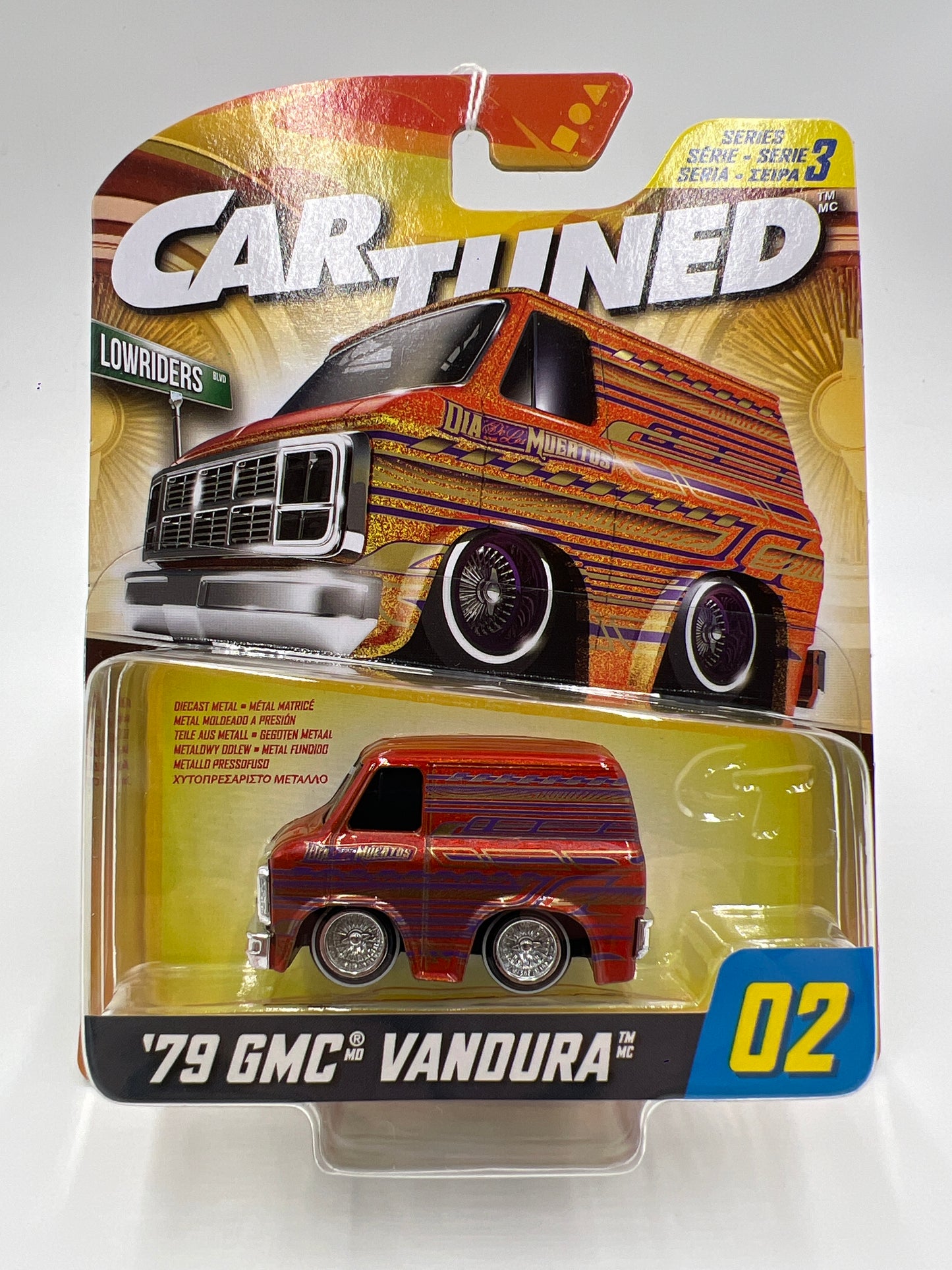 2025 MGA Car Tuned Series 3 #2 79 GMC Vandura Orange 179B