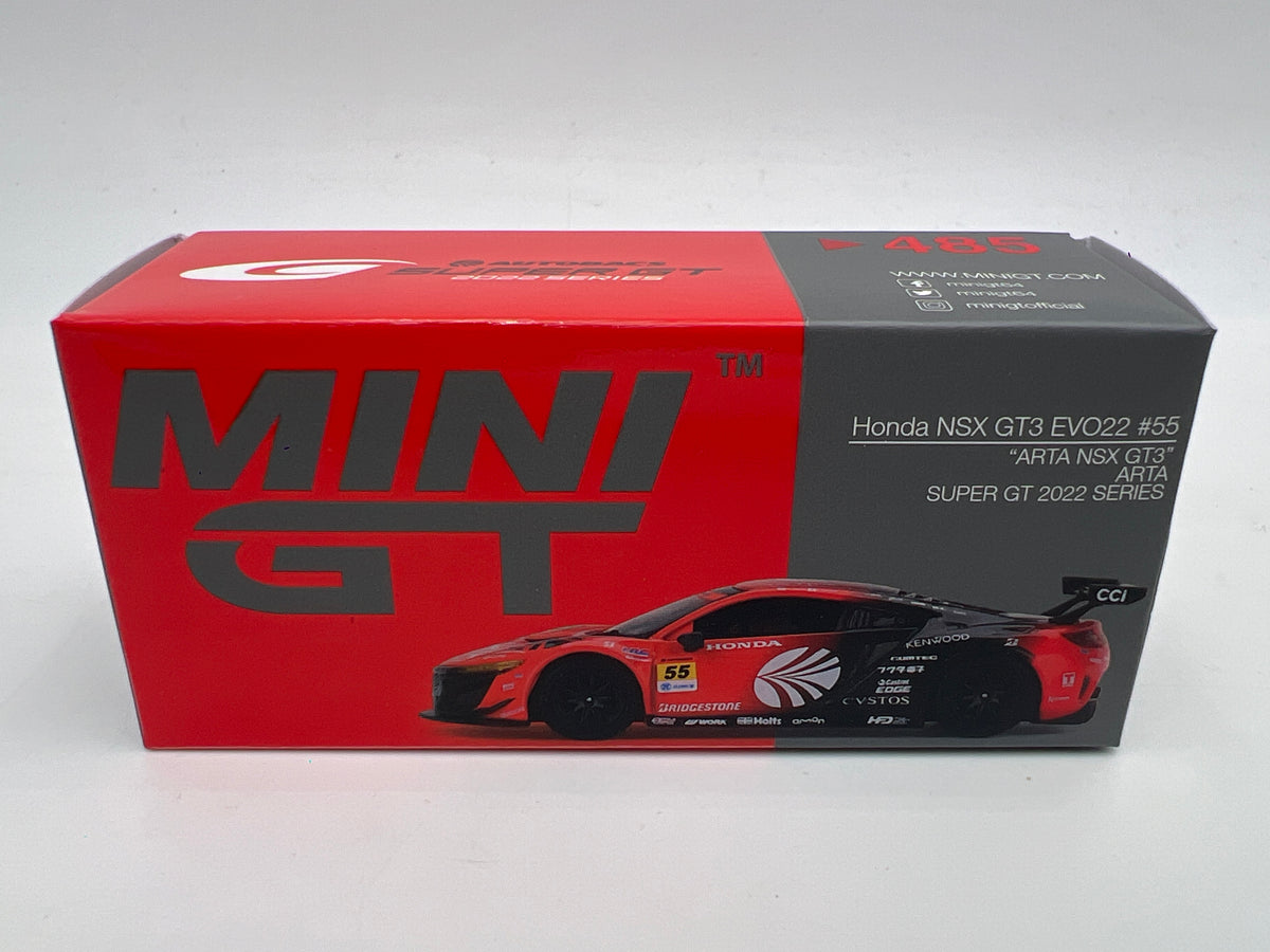 Mini GT #485 MiJo Exclusive Honda NSX GT3 EVO22 #55 Arta Super GT 2022 Series