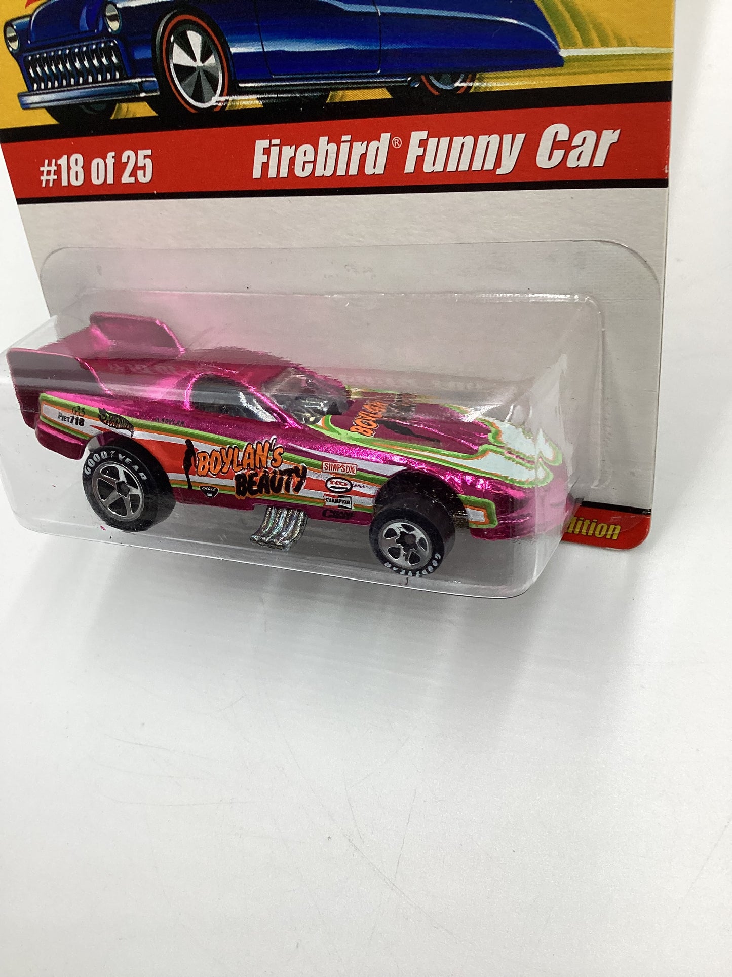 Hot Wheels Classics Series 1 #18 Firebird Funny Car Pink SR