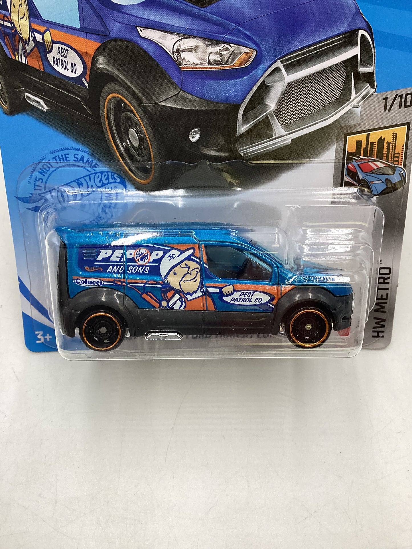 2021 Hot Wheels #7 Ford Transit Connect Blue 31i