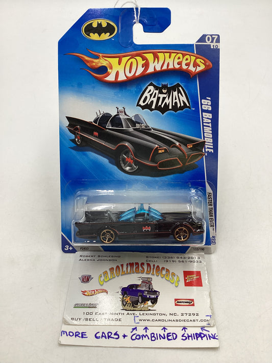 2009 Hot Wheels #133 66 Batmobile Black 123C