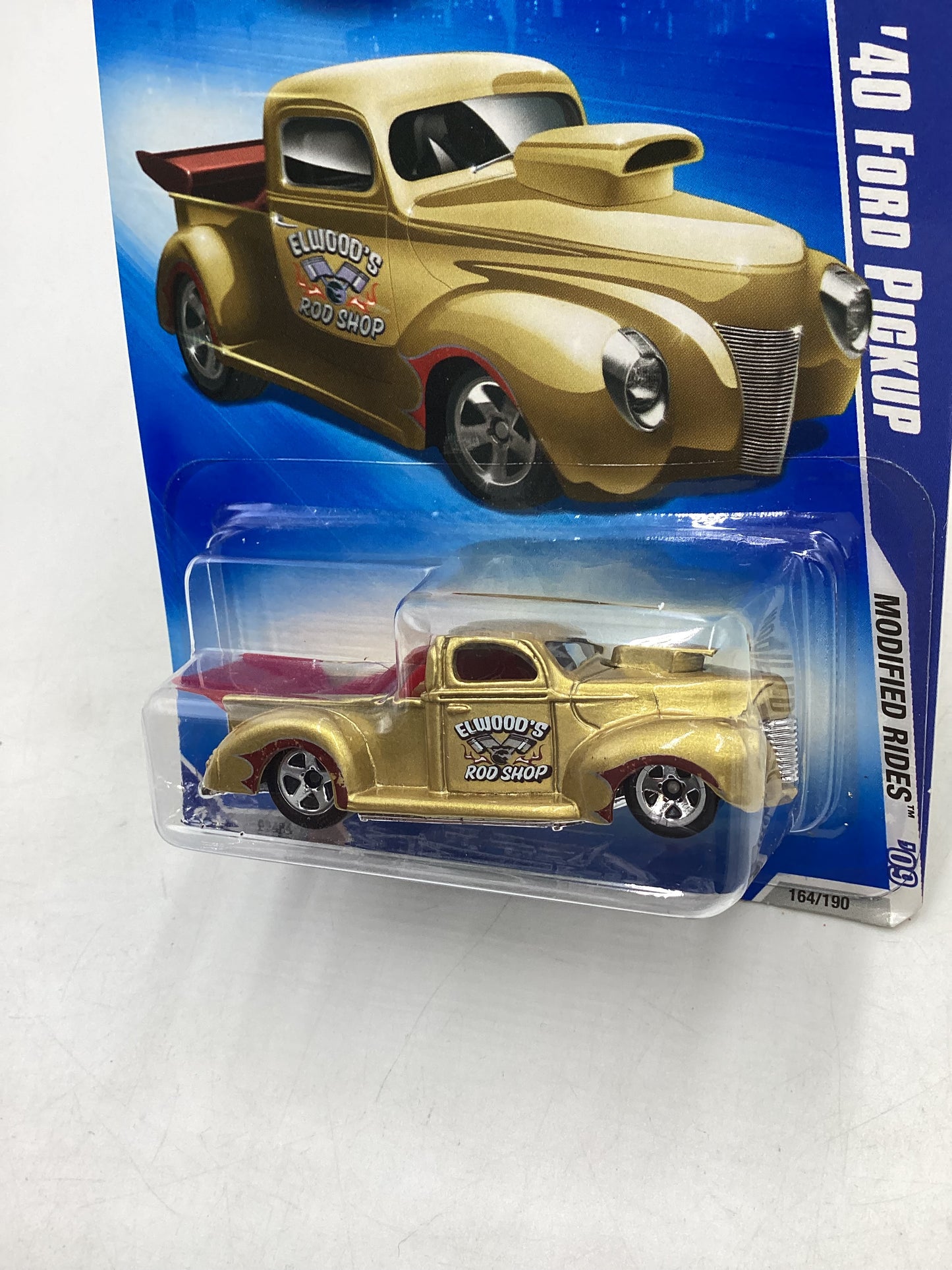 2009 Hot Wheels Modified Rides #164 40 Ford Pickup Gold 5SP Wheels 23i