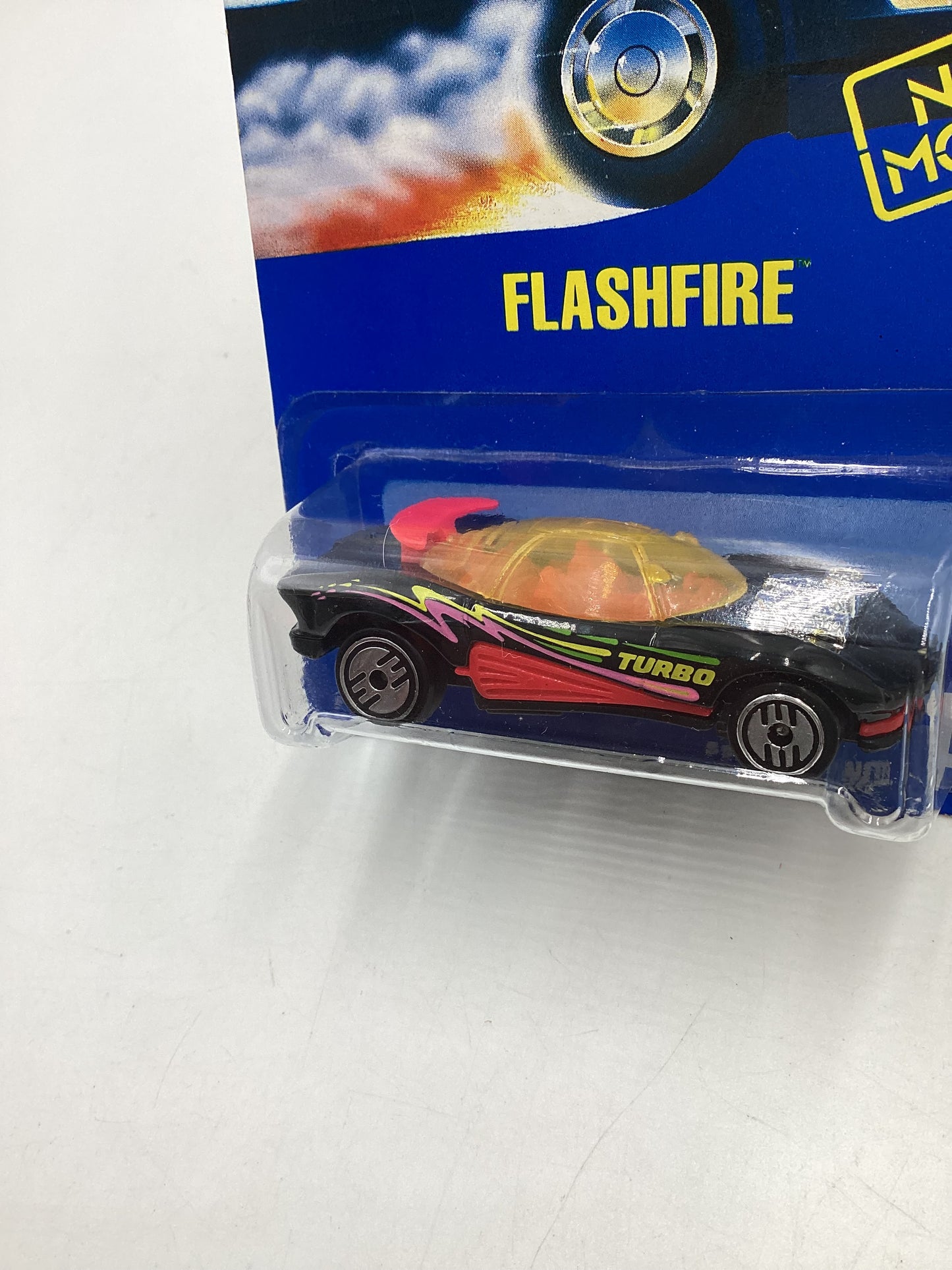 Hot Wheels Blue Card New Model Collector  No. 140 Flashfire Black UH Chrome Wheels 240G