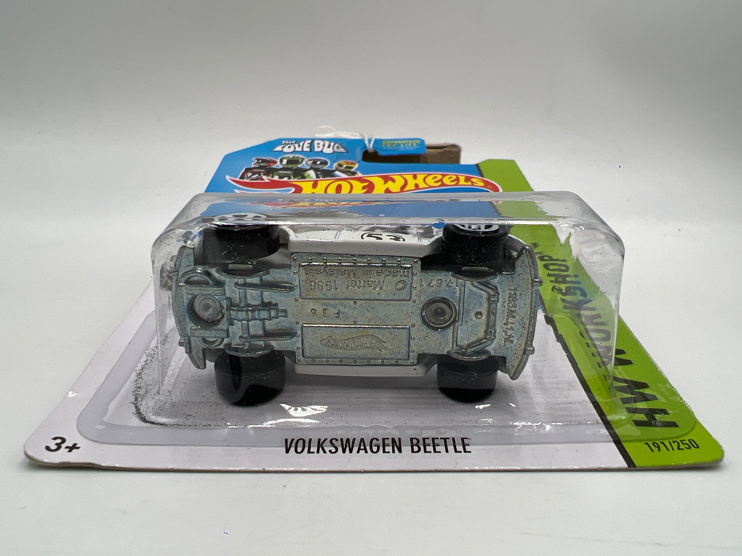 2014 Hot Wheels Workshop #191 Volkswagen Beetle The Love Bug White 117A