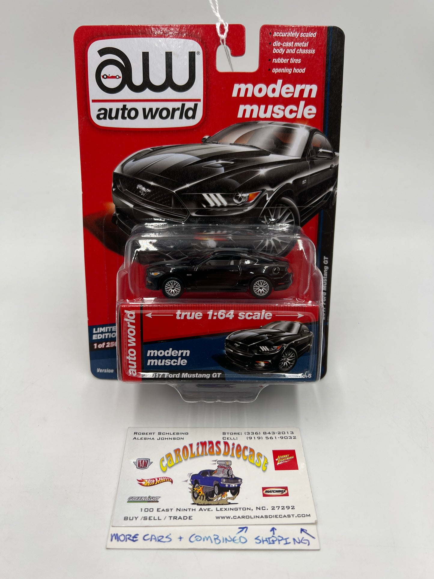 Auto World Modern Muscle Premium Series 3 Version B 2017 Ford Mustang GT Black 1/2500