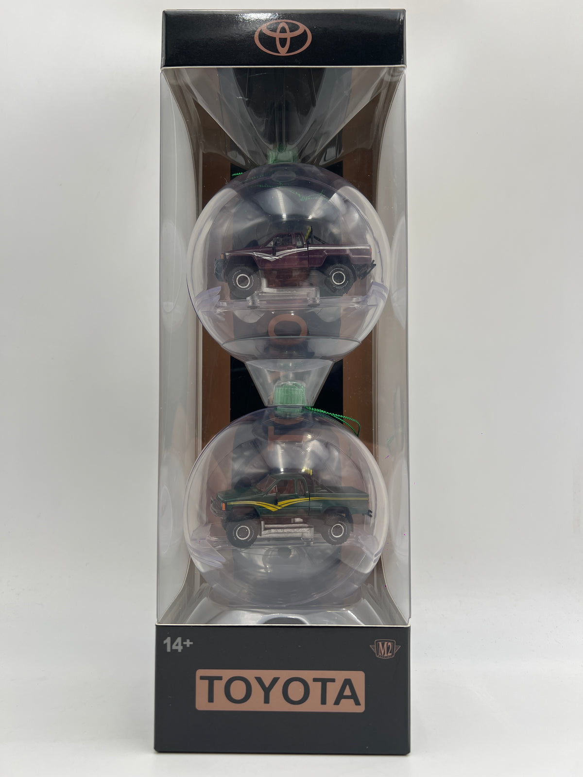 2026 M2 Machines Christmas Holiday Ornaments 2 Pack 1985 Toyota 4x4 Truck