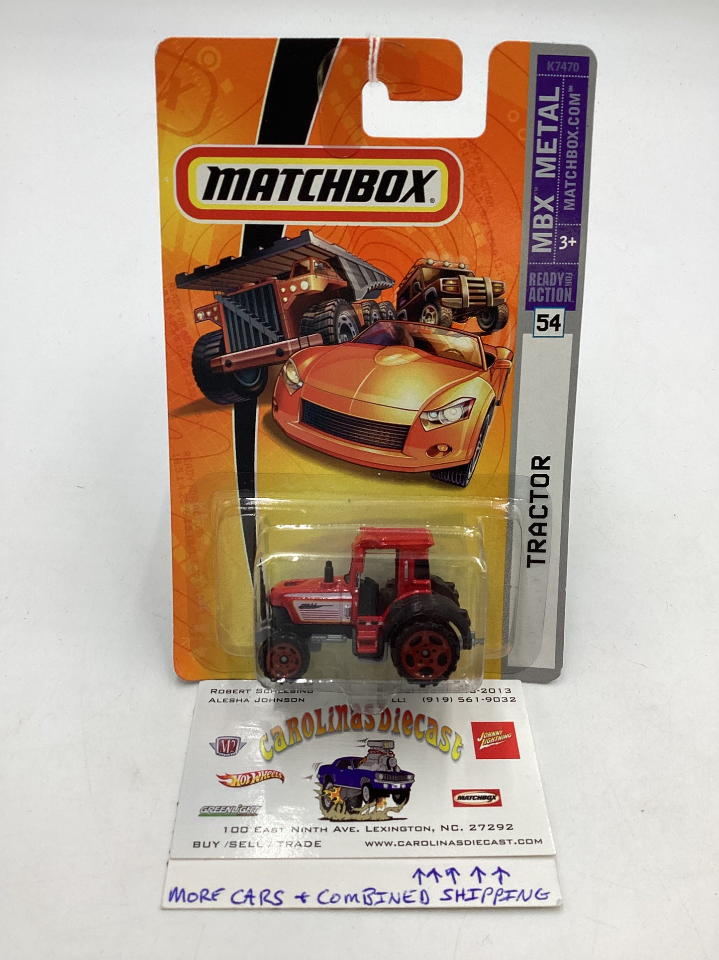 Matchbox #54 MBX Metal Tractor Red 206D