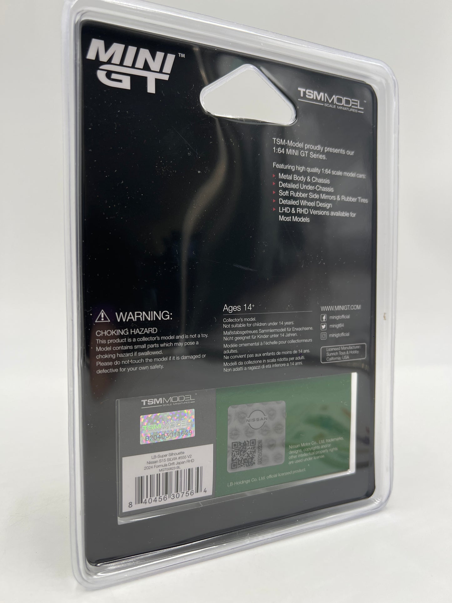 Mini GT #823 LB-Super Silhouette Nissan S15 Silvia #555 V2 2024 Formula Drift Japan