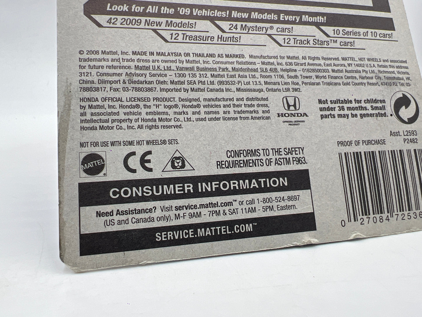 2009 Hot Wheels Modified Rides #162 Honda Civic Si Gray Card Not Perfect SR