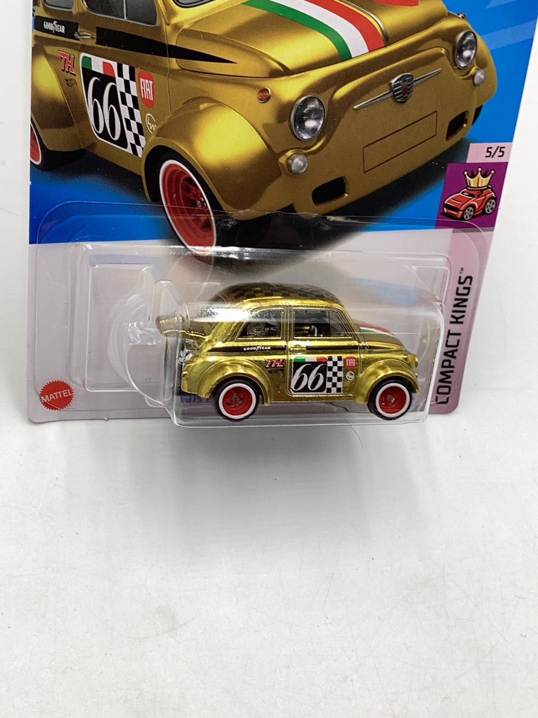 Hot Wheels 2024 E Case Super Treasure Hunt #117 60s Fiat 500D Modificado #2 with protector