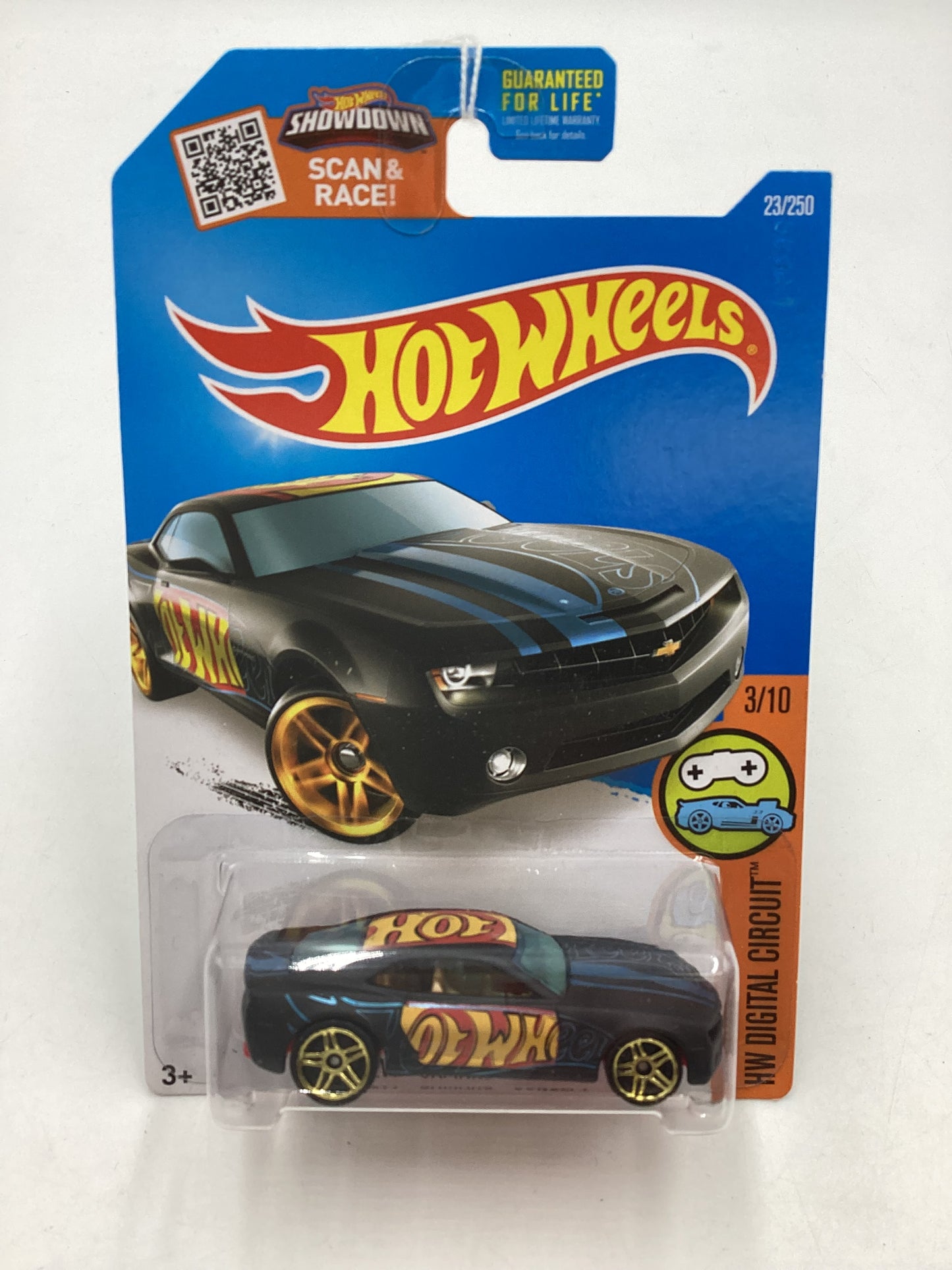 2016 Hot wheels #23 Black Chevy Camaro Concept 18H